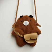 Load image into Gallery viewer, Crossbody - Corduroy Bear with Tiny Bag
