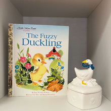 Load image into Gallery viewer, Vintage Duck Trinket Dish with Blue Ribbon - Preloved/Vintage