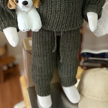 Load image into Gallery viewer, Chunky Knit Braided Pants - Olive