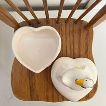 Load image into Gallery viewer, Vintage Duck Trinket Dish with Blue Ribbon - Preloved/Vintage