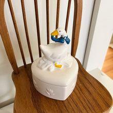 Load image into Gallery viewer, Vintage Duck Trinket Dish with Blue Ribbon - Preloved/Vintage