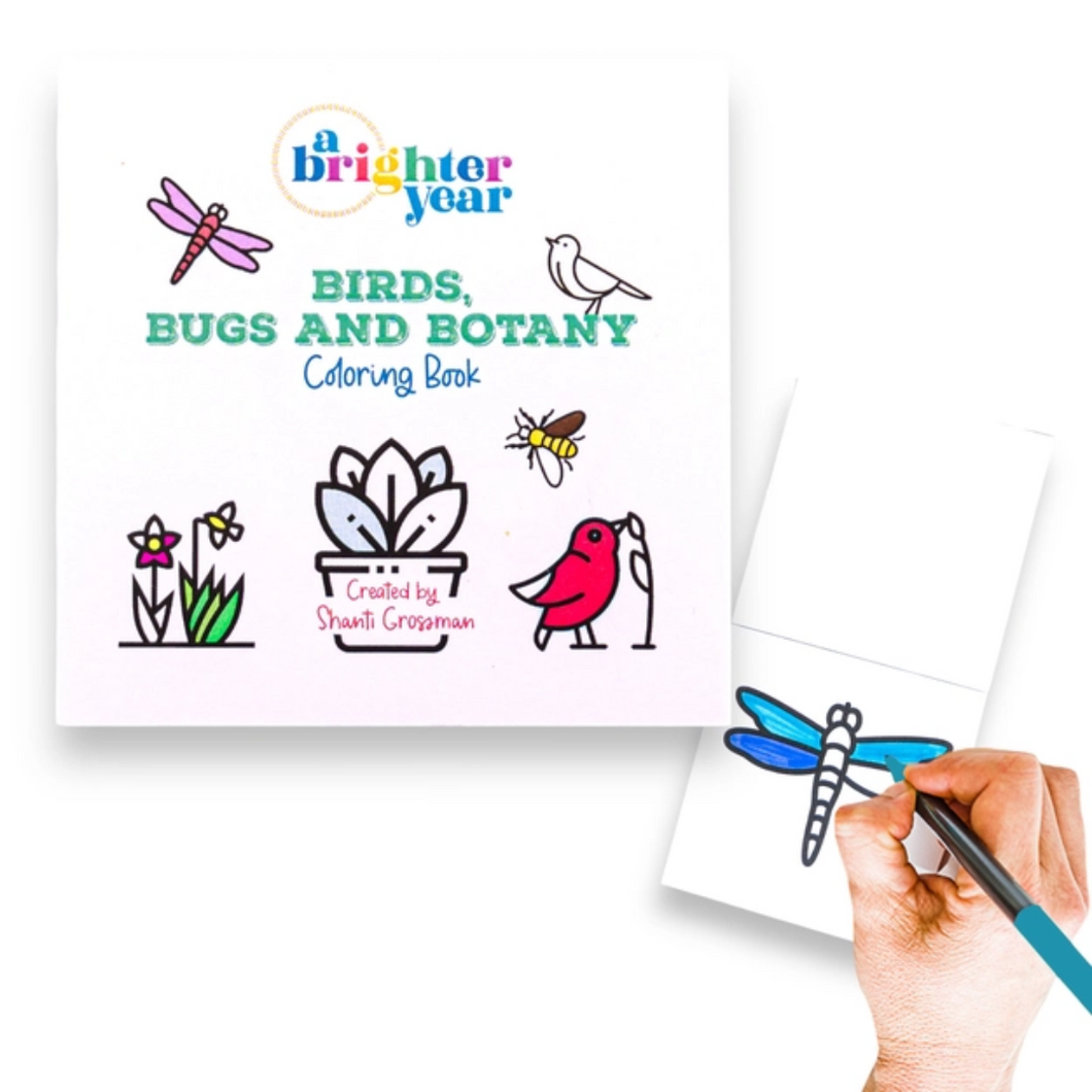 Mini Coloring Book - Birds Bugs and Botany