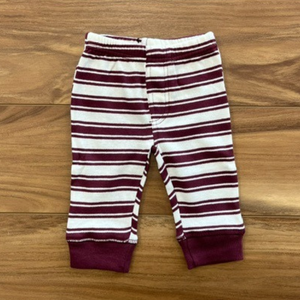 Burgundy Striped Pants