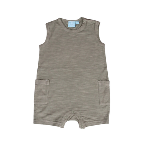 Cargo Pocket Romper - Pine