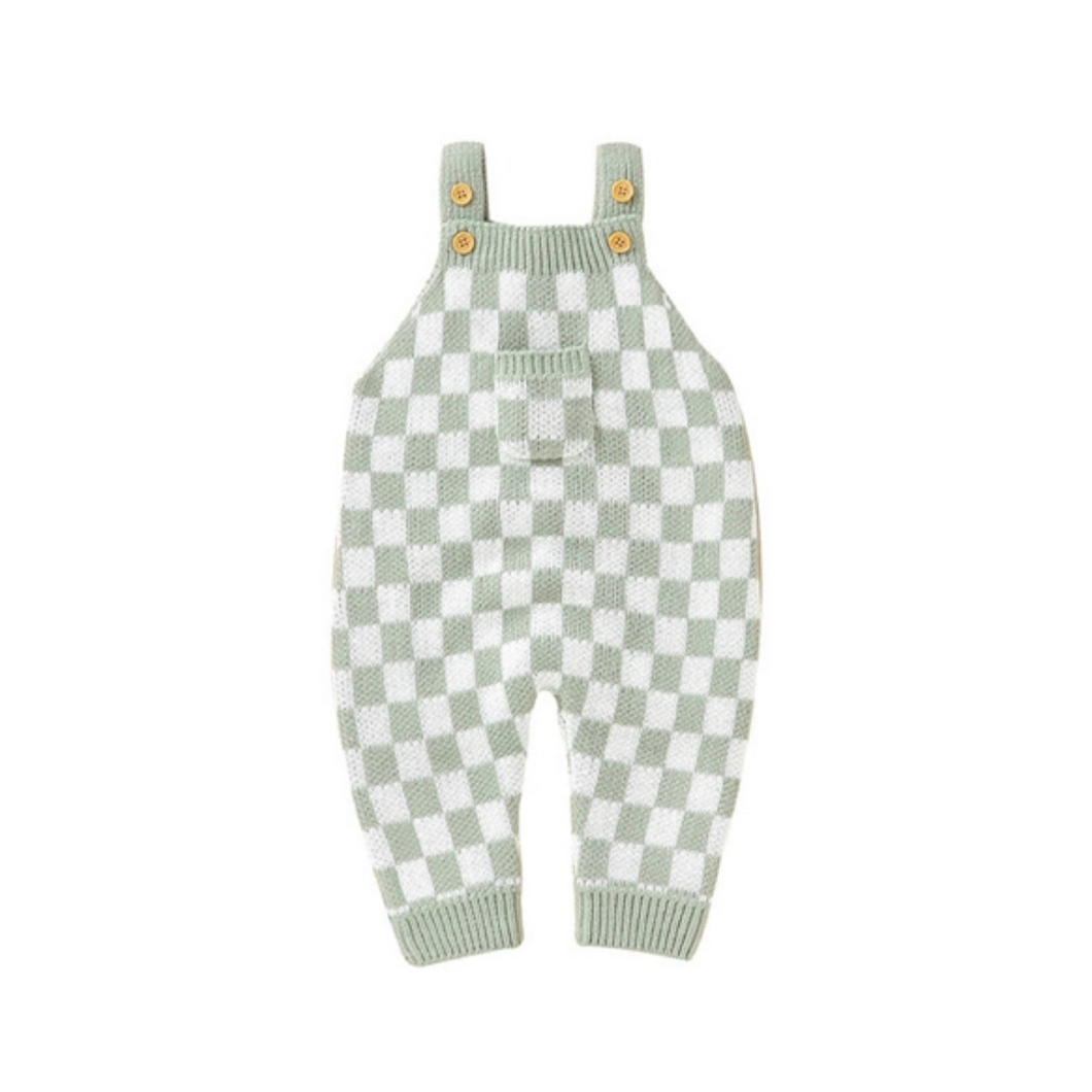 Checkered Jumpsuit - Sage