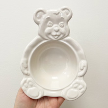 Load image into Gallery viewer, Children&#39;s White Teddy Bear Bowl