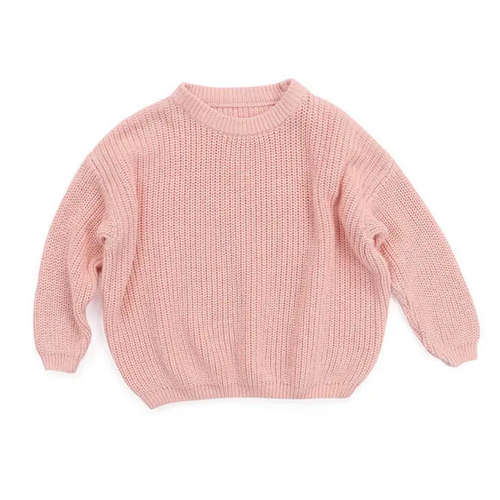 Chunky Knit Sweater - Party Pink