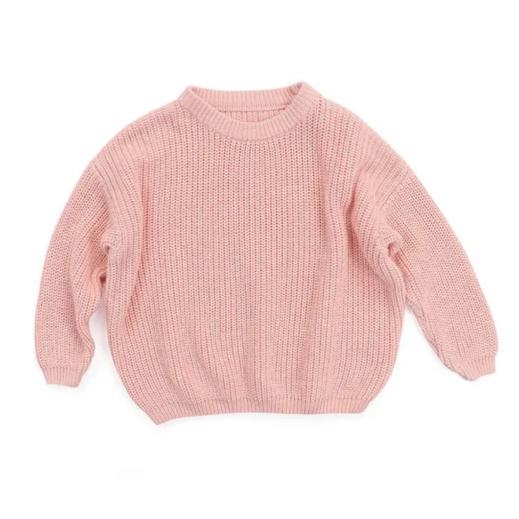 Chunky Knit Sweater - Party Pink