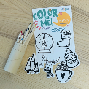 Color Your Own Stickers - Christmas