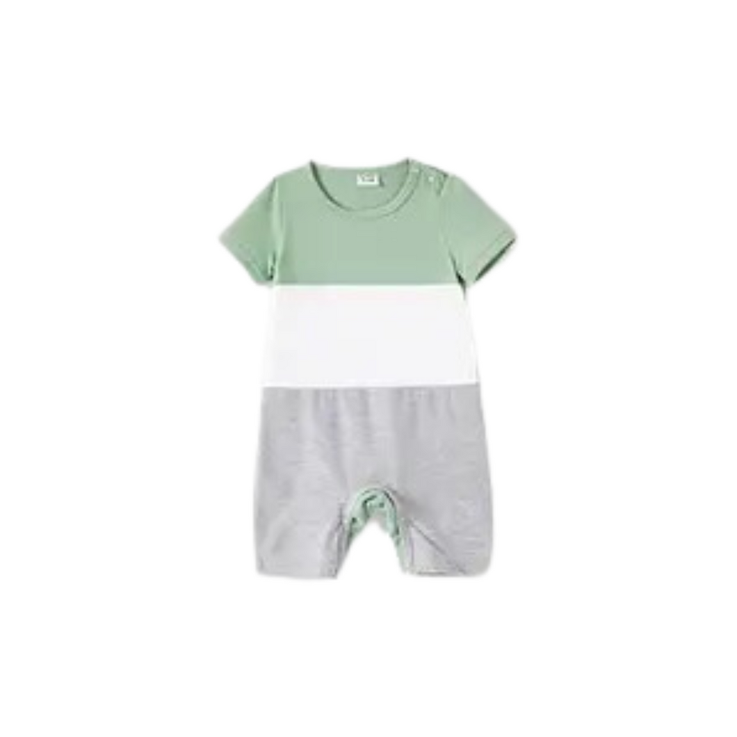 Everyday Romper - Mint Colorblock - Baby