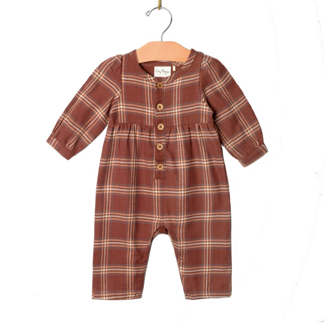 Fall Flannel - Long Sleeve Romper