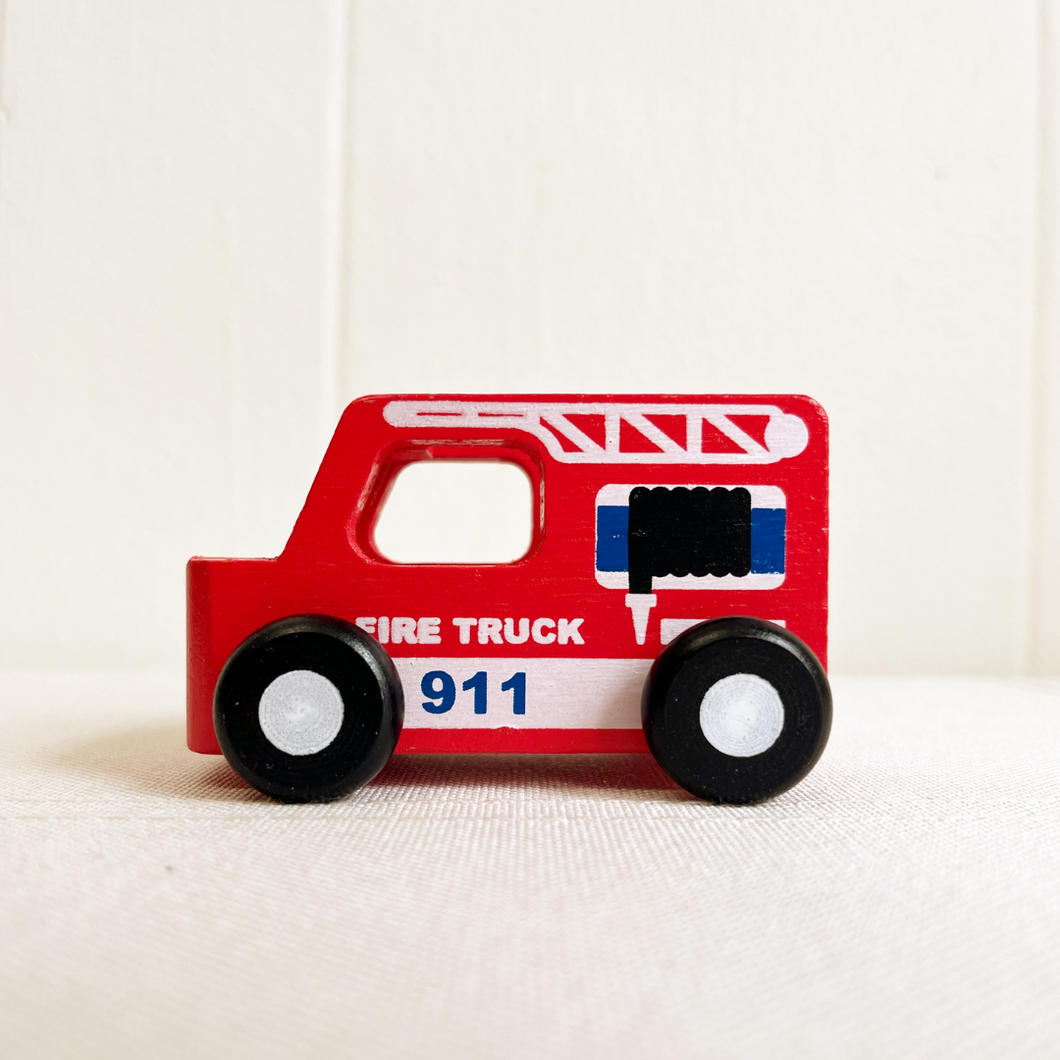 Mini Fire Truck - Wood Toy