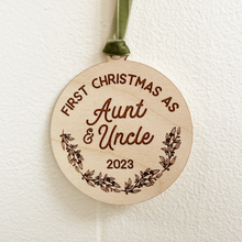 Load image into Gallery viewer, First Christmas as Aunt and Uncle Ornament