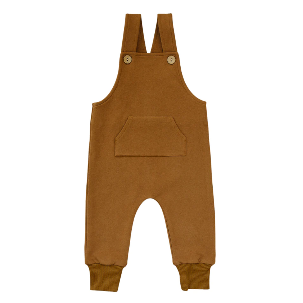 French Terry Overalls - Chestnut