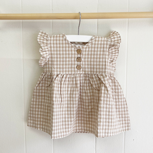 Gingham Linen Dress