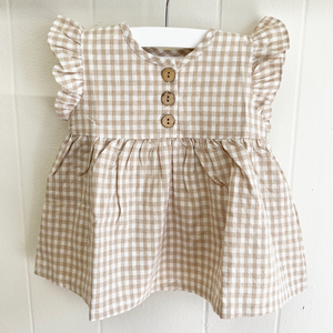 Gingham Linen Dress