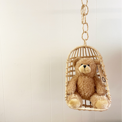 Hanging Wicker Basket Chair - Doll Size