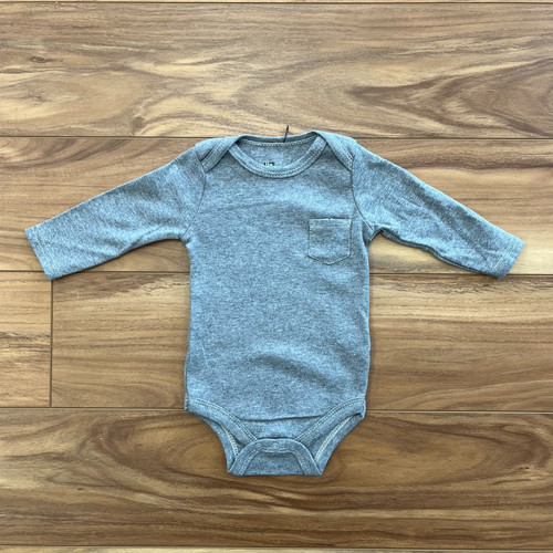 Heather Gray Long Sleeve Bodysuit