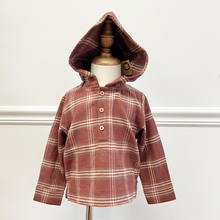 Load image into Gallery viewer, Fall Flannel - Hooded Henley Shirt