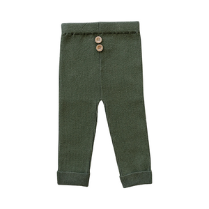 Knit Leggings - Olive Green