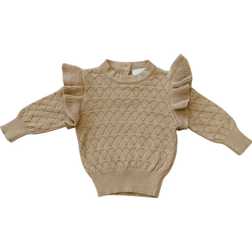 Ruffle Sweater - Toffee