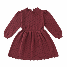 Load image into Gallery viewer, Lace Look Dress - Burgundy