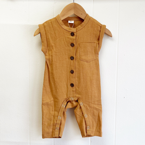 Button Down Jumpsuit - Cider