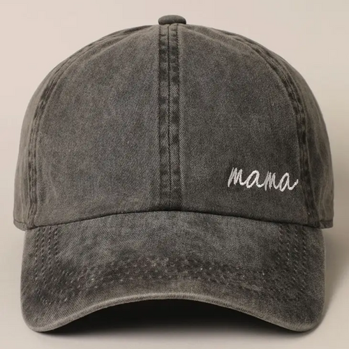Mama Baseball Hat - Charcoal