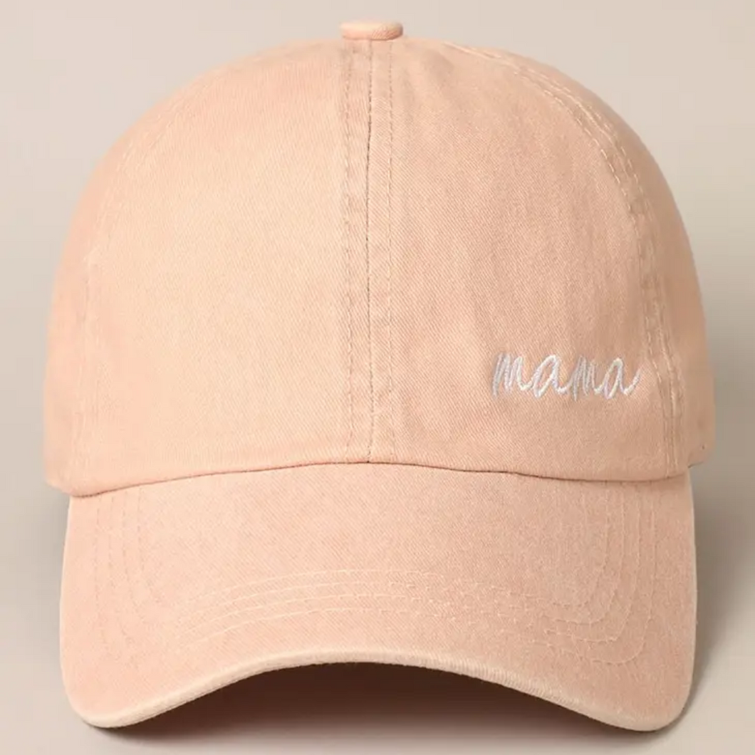 Mama Baseball Hat - Dusty Pink