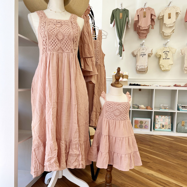 Mommy & Me Crochet Top Dress