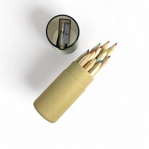 Mini Colored Pencil Set with Sharpener