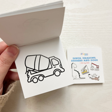 Load image into Gallery viewer, Mini Coloring Book - Dinos, Dragons, Diggers and Dogs