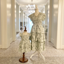 Load image into Gallery viewer, Light Sage Floral Mommy and Me Easter Dress