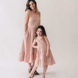 Mommy & Me Crochet Top Dress - Adult Hello Gracie Lou Mommy & Me Crochet Top Dress - Adult Hello Gracie Lou