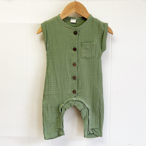 Button Down Jumpsuit - Jade