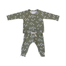 Load image into Gallery viewer, 2 Piece Pajama Set - Olive Pines