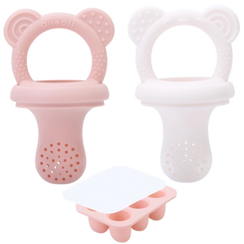 Food and Fruit Pacifier Feeder and Tray - Blush