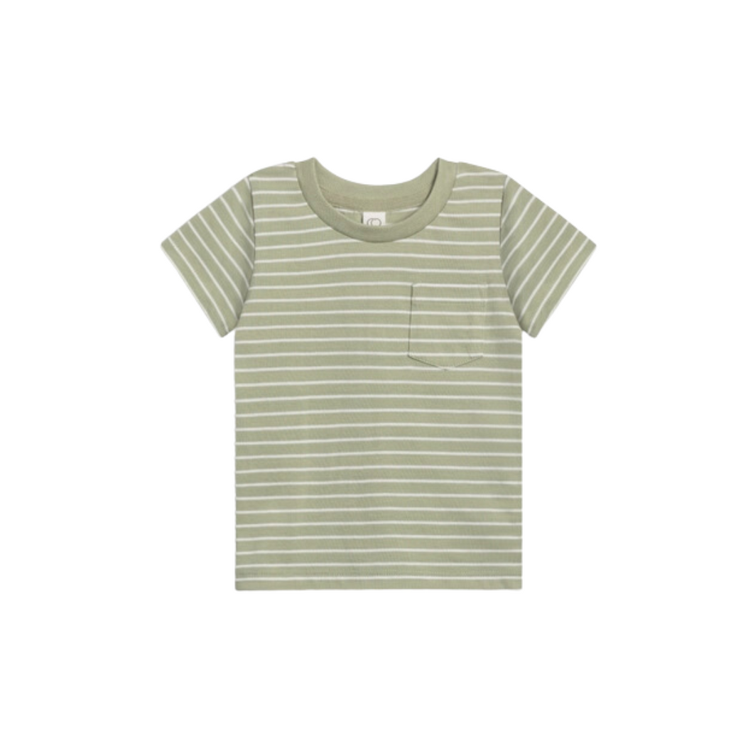 Short Sleeve Tee Shirt - Mint Stripe