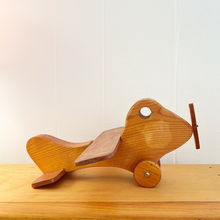 Load image into Gallery viewer, Preloved Vintage Wood Airplane Toy
