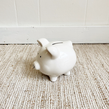 Load image into Gallery viewer, Small White Piggy Bank