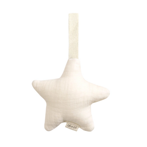 Star Pacifier Holder - Muslin Ivory