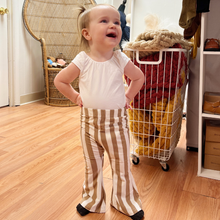 Load image into Gallery viewer, Boho Bell Bottom Pants - Tan Stripes