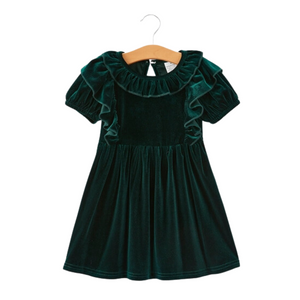 Velvet Dress - Dark Green