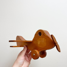 Load image into Gallery viewer, Vintage Nursery Decor Wooden Airplane Toy