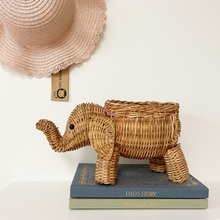 Load image into Gallery viewer, Wicker Elephant Basket - Preloved/Vintage