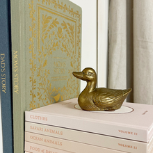Load image into Gallery viewer, Tiny Brass Duck Figurine