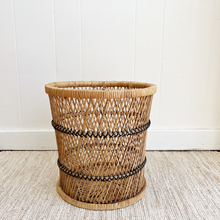 Load image into Gallery viewer, Wicker Waste Basket