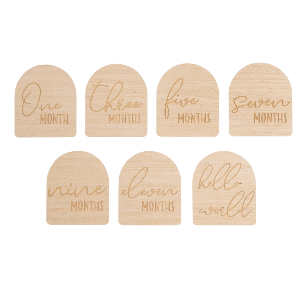 Wooden Arch Milestone Cards