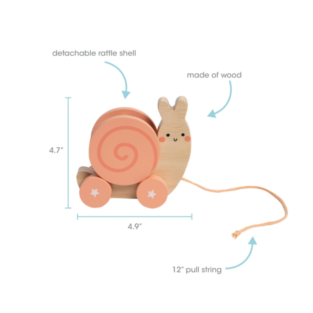 Wood Rocking Snail Wooden Snail Pull Along Toy – Hello Gracie Lou