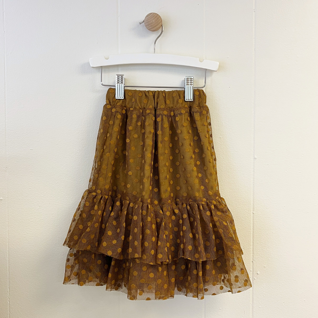 Zenni Maxi Skirt - Brown Dot